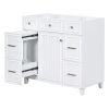 [Cabinet Only] 36" White Bathroom Vanity(Sink not included)