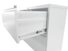Lateral File Cabinet 4 Drawer, White Filing Cabinet with Lock, Lockable File Cabinet for Home Office, Locking Metal File Cabinet for Legal/Letter/A4/F
