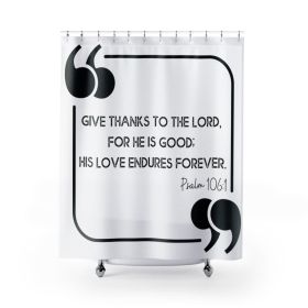 Home Decor, Fabric Shower Curtain - Waterproof, Give Thanks To The Lord, Christian Inspiration