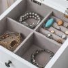 Standing Jewelry Armoire with Mirror, 5 Drawers & 8 Necklace Hooks, Jewelry Cabinet Chest with Top Storage Organizer , 2 Side Swing Doors(White)