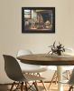 "His Morning Coffee" by Artisan John Rossini, Ready to Hang Framed Print, Black Frame