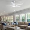 YUHAO 48 In Intergrated LED Ceiling Fan with White ABS Blade