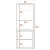 Mila Bathroom Cabinet; Two Internal Shelves; Two External Shelves; Single Door -White