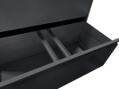 Lateral File Cabinet 4 Drawer, Black Filing Cabinet with Lock, Lockable File Cabinet for Home Office, Locking Metal File Cabinet for Legal/Letter/A4/F