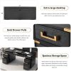70"Classic and Traditional Executive Desk with Metal Edge Trim ,Writing Desk with 2 file drawers,USB Ports and Outlets,Desk with Hidden Compartment fo