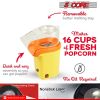 5 Core Hot Air Popcorn Popper 1200W Electric Popcorn Machine Kernel Corn Maker, Bpa Free, 16 Cups, 95% Popping Rate, 3 Minutes Fast, No Oil Healthy Sn
