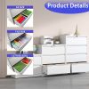 Lateral File Cabinet 4 Drawer, White Filing Cabinet with Lock, Lockable File Cabinet for Home Office, Locking Metal File Cabinet for Legal/Letter/A4/F