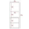 Mila Bathroom Cabinet; Two Interior Shelves; Two External Shelves; Single Door Cabinet -Black