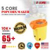 5 Core Hot Air Popcorn Popper 1200W Electric Popcorn Machine Kernel Corn Maker, Bpa Free, 16 Cups, 95% Popping Rate, 3 Minutes Fast, No Oil Healthy Sn