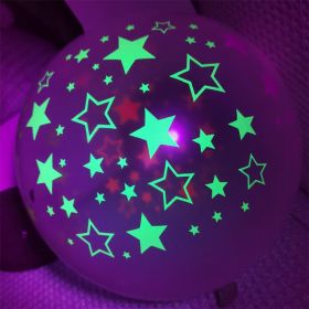Fluorescent Balloon Transparent Fluorescent Polka Dot Balloon Candy Color (Option: 10 Transparent Stars)