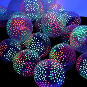 Fluorescent Balloon Transparent Fluorescent Polka Dot Balloon Candy Color (Option: 10 Black Dots)
