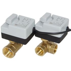 Hand-Automatic Integrated Air Conditioner Solar Water Tap Electric Two-Way Three-Way Ball Valve (Option: B)