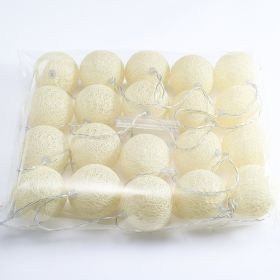 Led Ornamental Festoon Lamp Cotton Ball String Lights (Option: Warm Color Time-5 M 20 Lamp Battery Type)