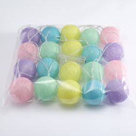 Led Ornamental Festoon Lamp Cotton Ball String Lights (Option: Candy Love-5 M 20 Lamp Battery Type)