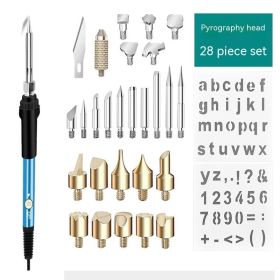 Wooden Gourd Pyrography 28 Piece Set Of Carving Accessories (Option: 28pcs set-US)