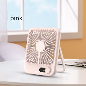 Portable Mini Hand Clip Fan USB Charging Quiet Desktop Electric Fan High Quality Student Dormitory Small Cooling Ventilador Fans (Color: Pink)