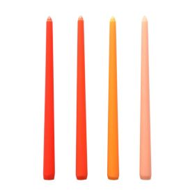 Colored Retro Long Pole Tasteless Candle Wedding Banquet (Option: Gradient Orange)