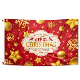 Christmas Party Decoration Festival Flag (Option: Pattern 3)
