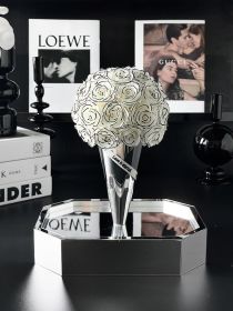 Flower Ice Cream Rose Creative Acrylic Jewelry (Option: Vanilla-24x18x28cm)