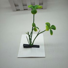 Plastic Cute Grass Barrettes Funny Bean Sprout Class Kindergarten Gifts Spring Clip (Option: Clover Barrettes)