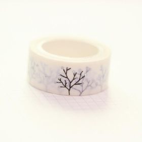 Simple Printing Gold Foil Silver Foil And Paper Adhesive Tape (Option: Silver Branch D)