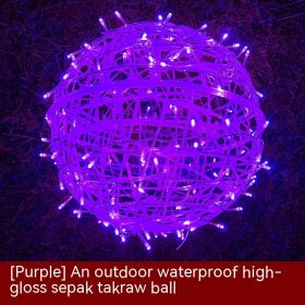 LED Vine Bal Light Waterproof Christmas Holiday Decorative String Lights (Option: Purple Shell Purple-30cm Highlight)