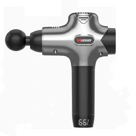Fascia Gun Massage Gun Muscle Vibration Fitness Massage Equipment (Option: Silver grey-AU)