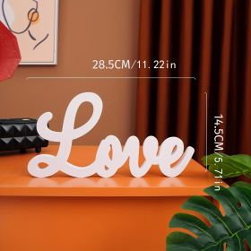HOME LOVE Letter White HOME Art Decoration Ornaments (Option: Writing Love)