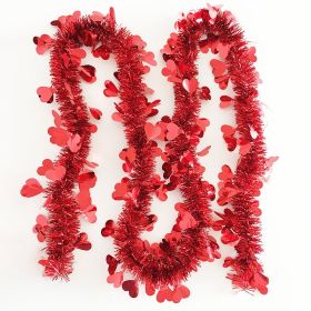 Valentine's Day Color Stripes Love Latte Art Atmosphere Layout (Option: Red Love-9CM Wide 2 M Long)