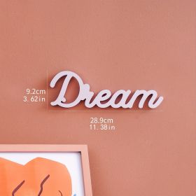 HOME LOVE Letter White HOME Art Decoration Ornaments (Option: Dieam)