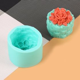 Valentine's Day Diy Lotus Rose Candle Silicone Mold (Option: 3020 Green)