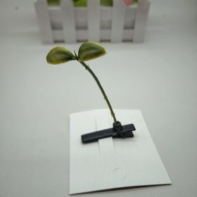 Plastic Cute Grass Barrettes Funny Bean Sprout Class Kindergarten Gifts Spring Clip (Option: Bean Sprouts Barrettes)