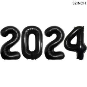 Aluminum Film 32-inch American Version Black Scene Party Balloon (Option: Black2024-32inches)