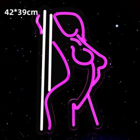 LED Back Neon Light Bar Decoration Background Glowing Acrylic (Option: Style G-Adjustable Brightness-USB)