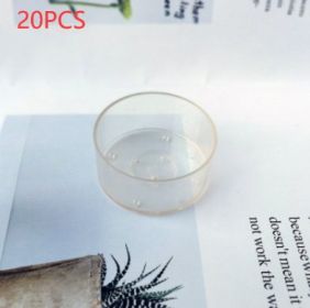 Flame Retardant Plastic Tealight Heart-shaped Round Candle Shell Plastic Candle Cup Candlestick Container (Option: 18x38cm Round Candle Cup-20PCS)