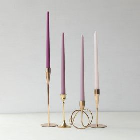 Colored Retro Long Pole Tasteless Candle Wedding Banquet (Option: Gradient Purple Color)
