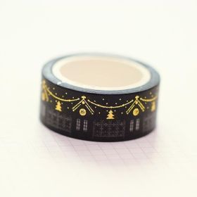 Simple Printing Gold Foil Silver Foil And Paper Adhesive Tape (Option: Golden House B)
