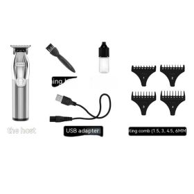 Charging Electric Hair Scissors Base LCD Digital Display Electrical Hair Cutter (Option: KM I32 Gray)