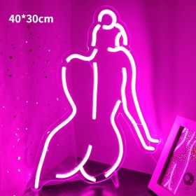 LED Back Neon Light Bar Decoration Background Glowing Acrylic (Option: Style D-Adjustable Brightness-USB)