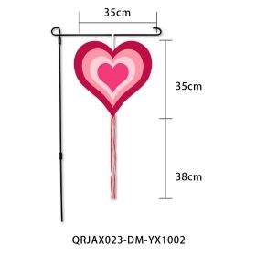 Valentine's Day Felt Garden Banner Pendant (Option: QRJAX023 DM YX1002)