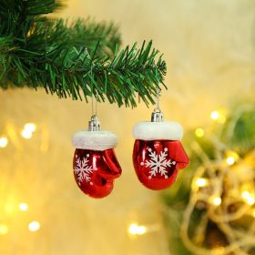 Christmas Decoration Plastic Christmas Stockings Crutch Pendant (Option: Christmas Glovespair)