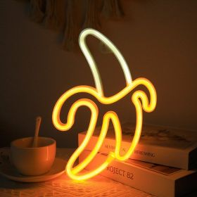 LED Neon Light Sports Bar Glowing Wall Decoration Pendant (Option: BANANA-Unadjustable Brightness)