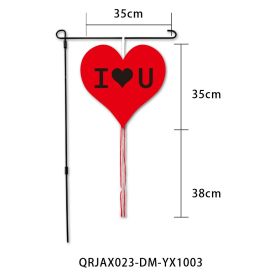 Valentine's Day Felt Garden Banner Pendant (Option: QRJAX023 DM YX1003)