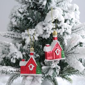 Christmas Decoration Plastic Christmas Stockings Crutch Pendant (Option: Flat Housepair)