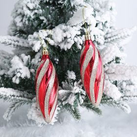 Christmas Decoration Plastic Christmas Stockings Crutch Pendant (Option: S Conicalpair)