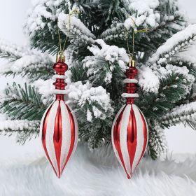 Christmas Decoration Plastic Christmas Stockings Crutch Pendant (Option: Pointed Pumpkinpair)