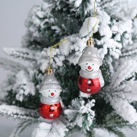 Christmas Decoration Plastic Christmas Stockings Crutch Pendant (Option: Bay Hat Snowmanpair)