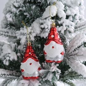 Christmas Decoration Plastic Christmas Stockings Crutch Pendant (Option: Faceless ElderlyYes)