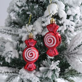 Christmas Decoration Plastic Christmas Stockings Crutch Pendant (Option: Candypair)