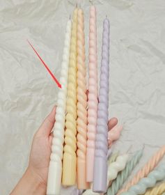 Spiral Long Brush Holder Aromatherapy Candle Birthday Gift Party Decorations Bedroom Companion (Option: Milk White)